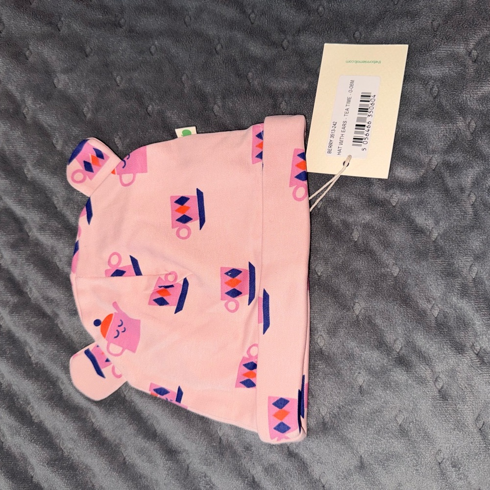 Pink Bear Ear Kids Hat